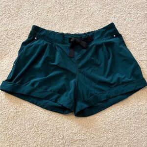 lululemon athletica Teal Green Athletic Shorts with Drawstring